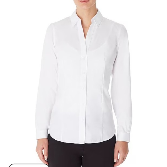 Jones New York
Point Collar Long Sleeve Button Front Cotton Shirt - Picture 1 of 3